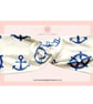 Women's Twist Knot Headband-Hairband Knot-Jersey Twist Headband-Nautical-HA010 - Image 2