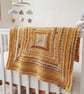 Handmade Crochet Baby Blanket: Imperial Ridge Autumn Nursery Blanket
