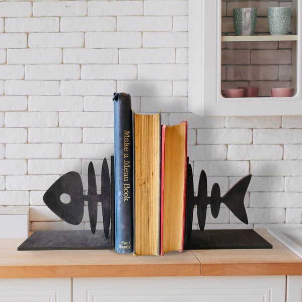 Fish Skeleton Bookends