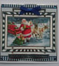 Christmas Card Santa Reindeer Sleigh Ho Ho Ho Merry Christmas 3D Luxury Handmade - Image 1
