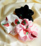 Strawberry Sequin Double Layer Tulle Scrunchies Perfectly Imperfect - Image 1