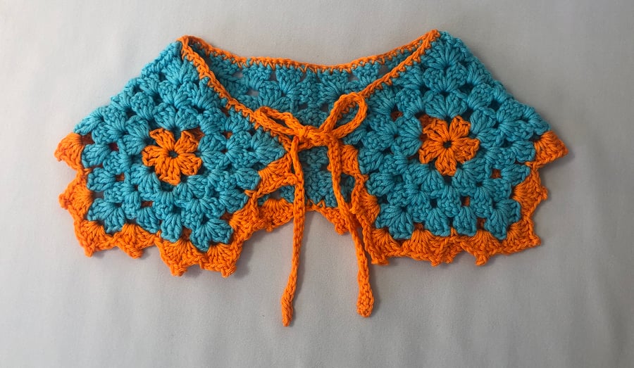 Orange Fizz Crochet Collar