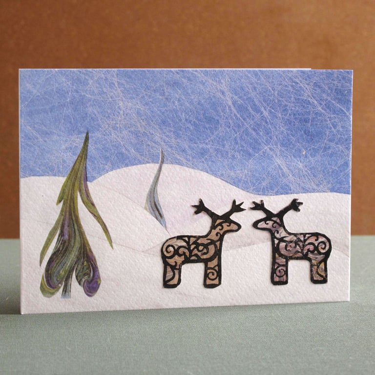 Unique Hand Made Christmas Card with Envelope