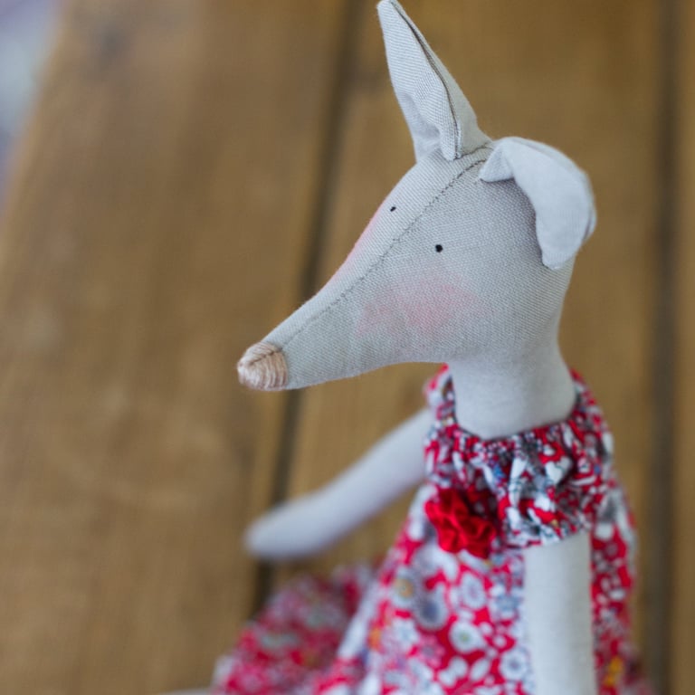 Miss Lydia Fox, a Tilda style Fox figure based on Jane Austen's novels