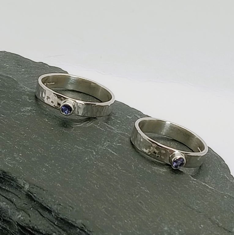 Iolite ring sterling silver size M and half