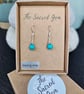 Small round Turquoise and Sterling Silver Earrings - Image 6