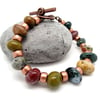  Jasper Bracelet, Jasper and Czech Glass bracelet 