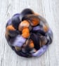 Corriedale Hand Dyed Spinning Fibre Halloween 100g - Image 4