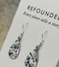 'pottery' enamel earrings with sterling silver - Image 2