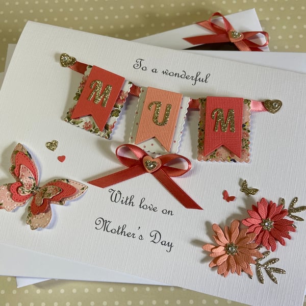 Personalised Handmade Mother’s Day Card Gift Boxed Mum Nan Mom Mam