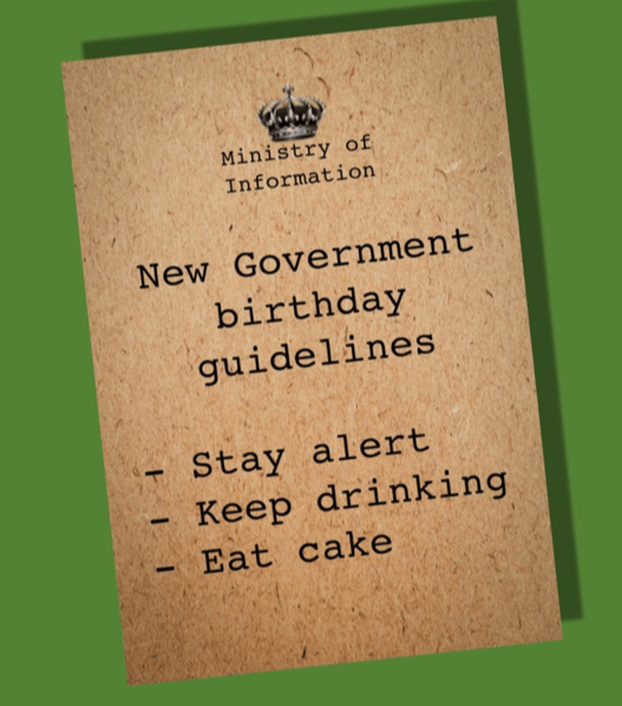 Birthday Card, Funny card, Isolation birthday card, Lockdown card, Stay alert