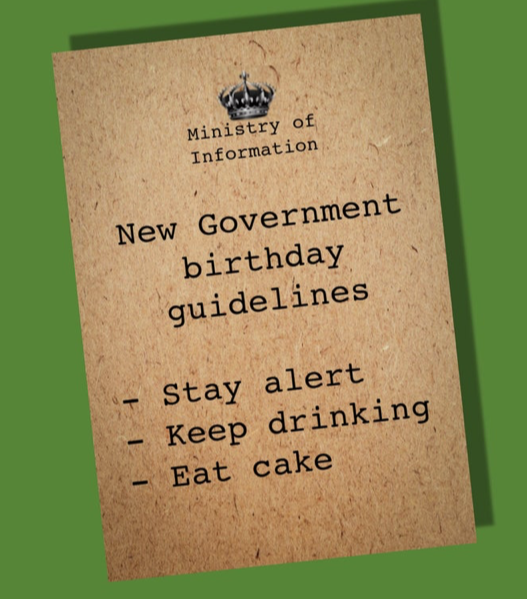 Birthday Card, Funny card, Isolation birthday card, Lockdown card, Stay alert