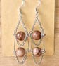Jasper Inspired Stone Earrings, Handmade Boho Jewellery, Artisan Drop Earrings