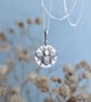 Tiny round Sterling Silver bumblebee charm in gift box, with polishing cloth.