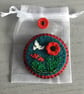 Hand Embroidered Peace Poppy Brooch - Image 4