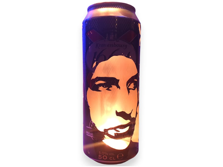 Bob Dylan Beer Can Lantern! Pop Art Portrait Candle Lamp - Unique Gift!