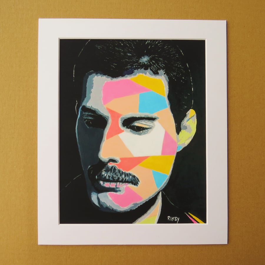 FREDDIE MERCURY - ART PRINT WITH MOUNT