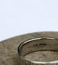  Wide, Cross-hammered Sterling Silver Man's Ring, Hallmarked, size W&half - Image 4