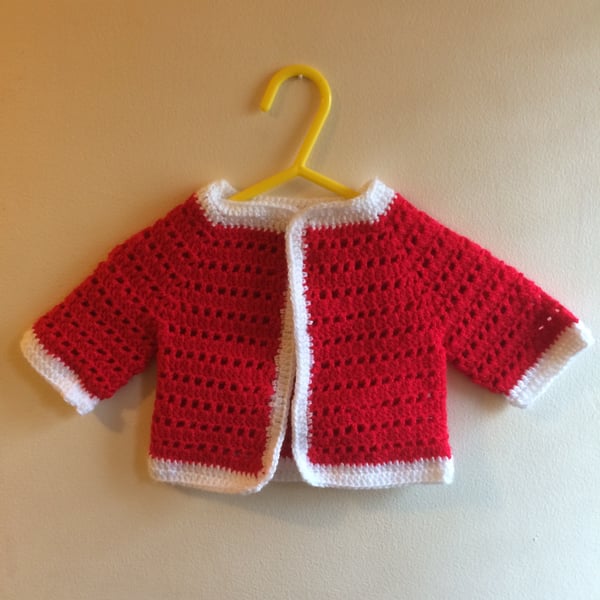 Crochet Lacy Baby Cardigan 