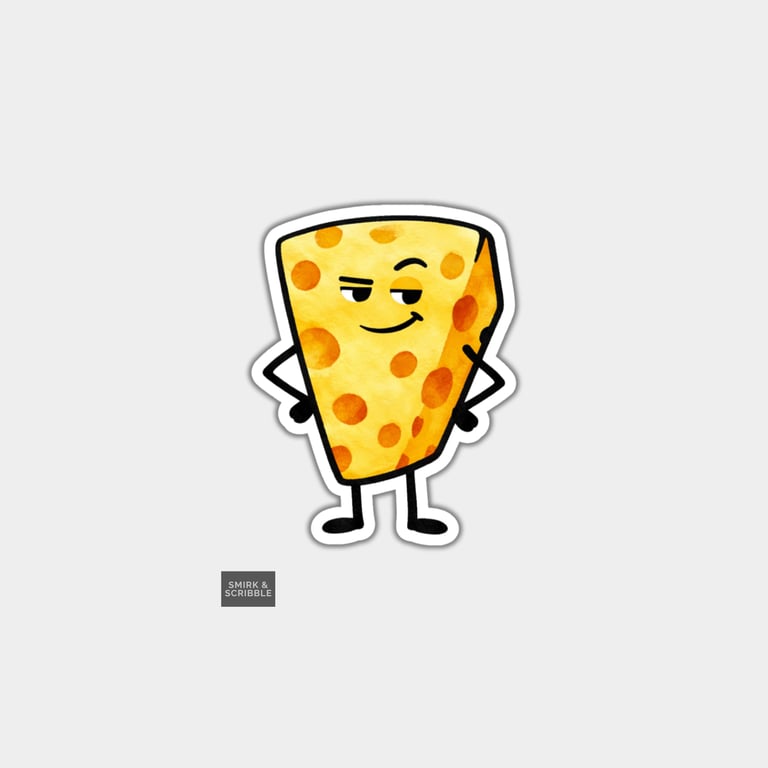Funny Snarky Vinyl Sticker For Adults - Cheeky Cheese