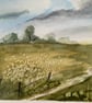 Handpainted Original Watercolour Art - Sunny Field - Image 3