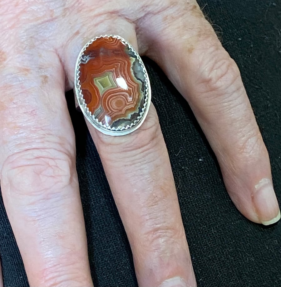 Ring UK size O, US 7 Noriega lace