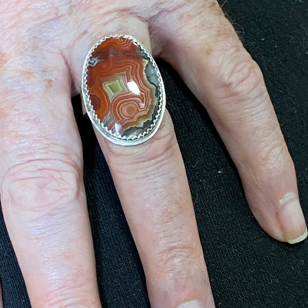 Ring UK size O, US 7 Noriega lace