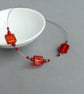 Red Fused Glass Necklace - Bright Red Glass Jewellery  - Simple Red Necklaces - Image 1