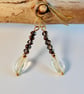Citrine Earrings With Sparkly Glass - November Birthstone - Handmade In Devon - Image 3