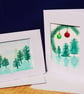 Seasonal Greeting Cards - Trees and Candle, blank inside - Image 2