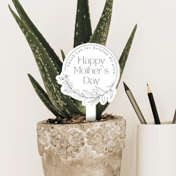 Helping Me Grow - Nouveau Plant Tag: Cute Thoughtful Mother's Day Gift For Mum