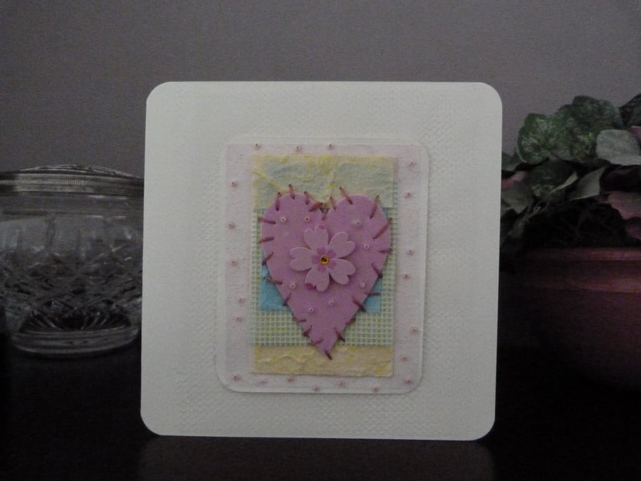 So Feminine and Pretty Heart Card