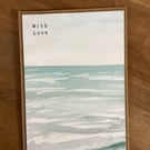 2 pack hand painted seascape greeting cards 