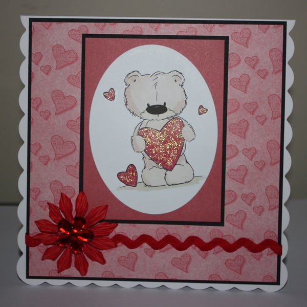 Cute bear Valentine's Day card  Seconds Sunday