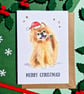 Pomeranian Christmas card, Dog lover Christmas card, From the dog at Christmas - Image 6