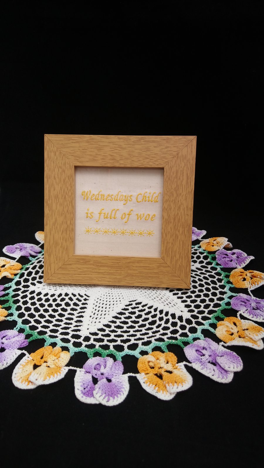 Nursery Rhyme Wednesdays Child Embroidery in a Frame