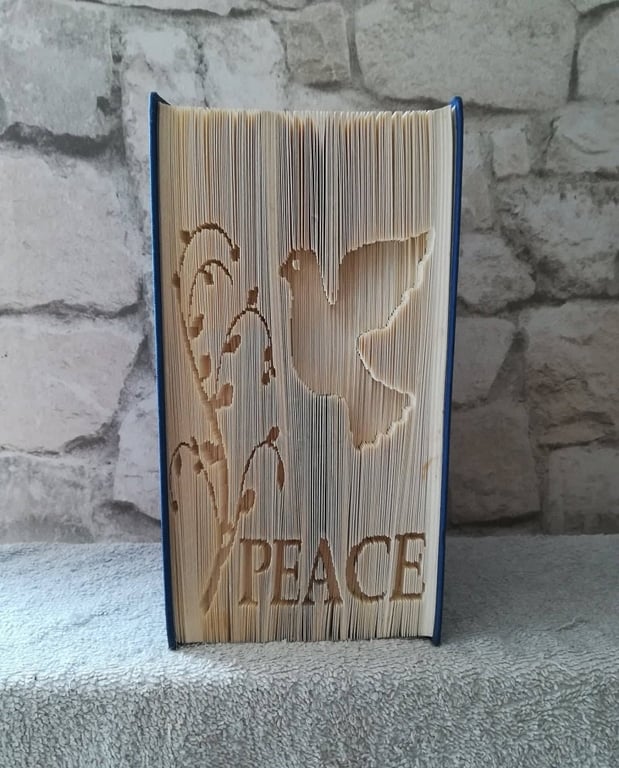 Dove of Peace CUT & FOLD Book Folding Pattern - EMAILED PDF PATTERN