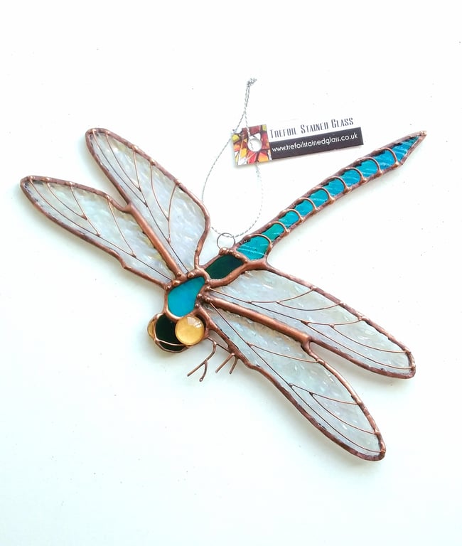 Stained Glass Dragonfly - handmade in Hampshire