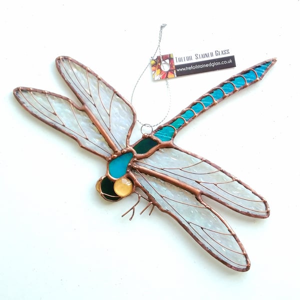 Stained Glass Dragonfly - handmade in Hampshire