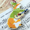 Wooden Fox Christmas Decorations 