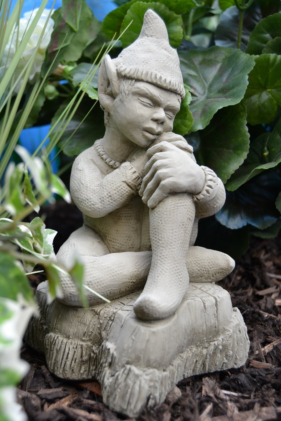 Johnie the Dozy Goblin Stone Garden Ornament