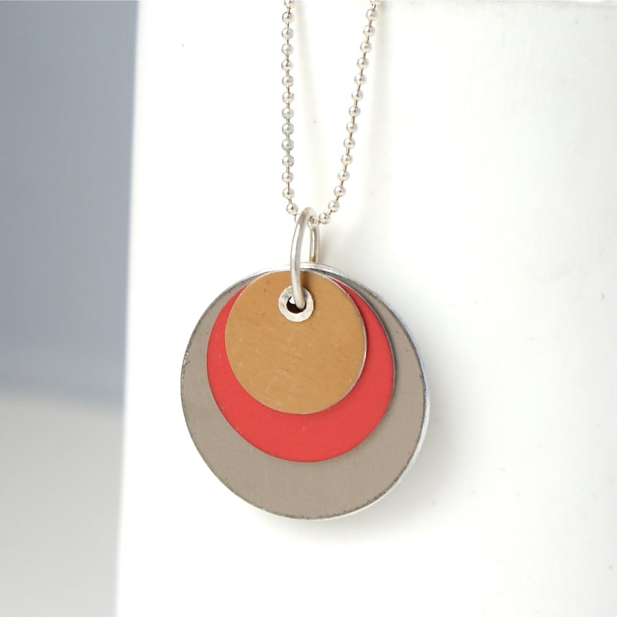 Colour block reversible necklace - medium