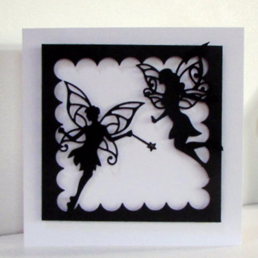 Silhouette Fairy Card