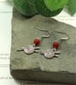 Yarn & Needles Carnelian Gemstone Silver Earrings - Image 3