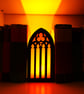 Gothic Cathedral Window Bookshelf Booknook With Fake Tealight  - Image 3