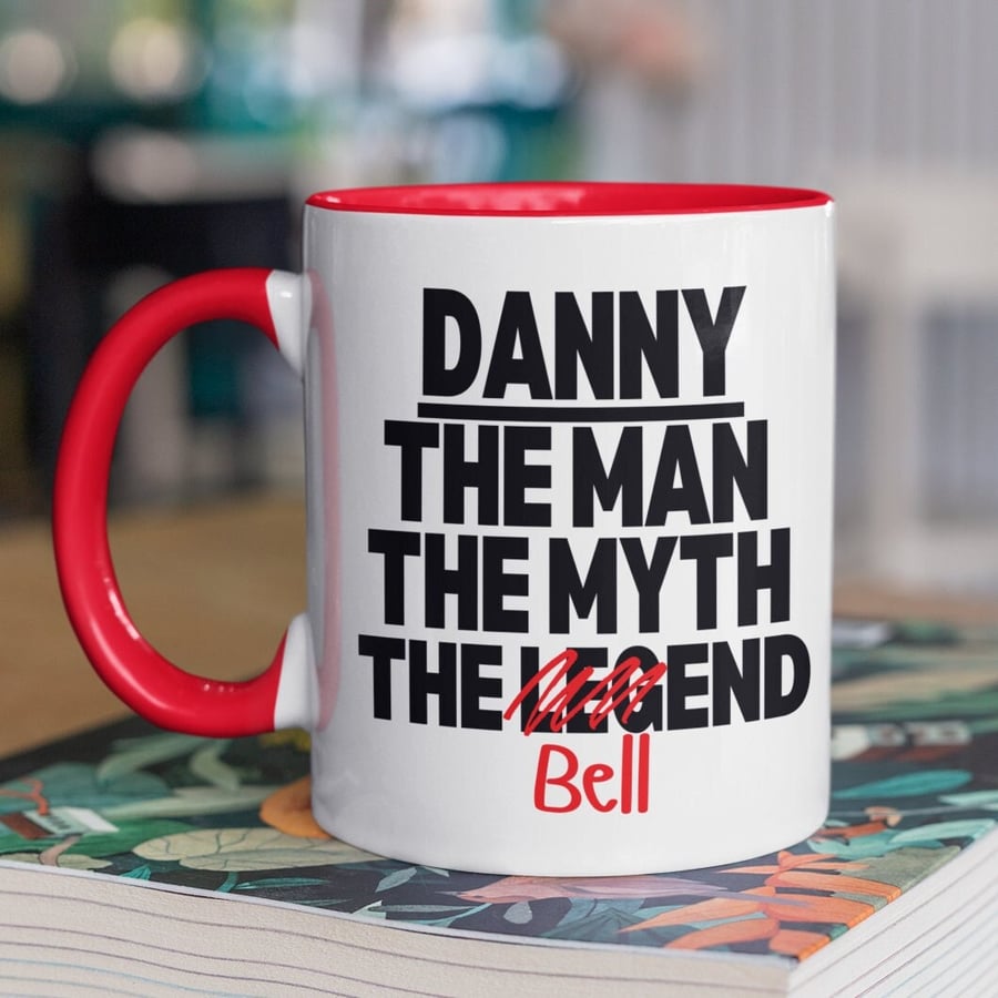 Personalised The MAN, The MYTH, The BELLEND Mug - Mate Friend Funny Christmas 