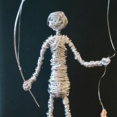 Fishing wire art sculpture 