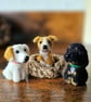 Custom needle felted dog mini model.