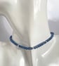 Blue Agate Wrap Bracelet - Choker  - Image 8