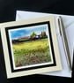 Handmade Blank Greetings Card, Notelet Of Summer Fields And Cottage. One Off - Image 9